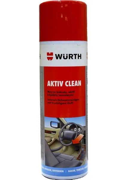 Würth Aktiv Clean 500ml(Meyve Kokulu Aktif Köpüklü Temizleyici) Araç İçi Temizleme Köpüğü