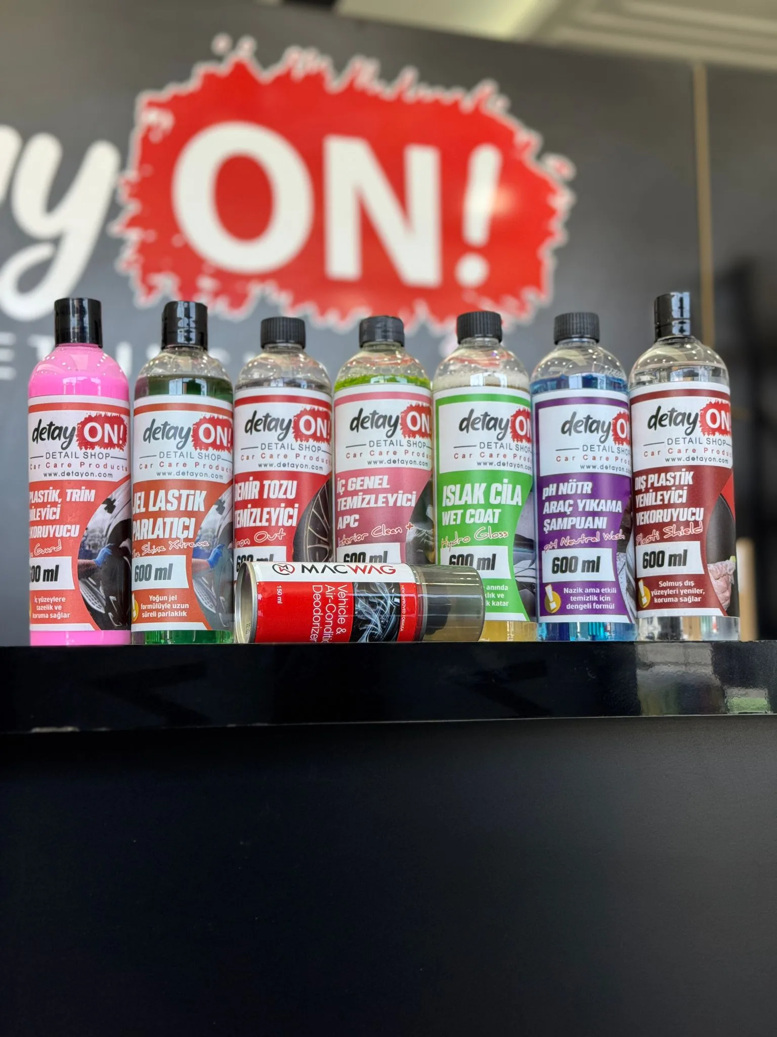 Detay ON! 7 PARÇA ARAÇ YIKAMA VE BAKIM SETİ + (1 Adet BEDELSİZ MACWAG 150ml Klima Bombası)